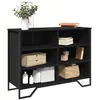 Image de vidaXL Buffet noir 101x35,5x74,5 cm bois d'ingÃ©nierie