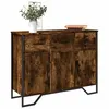 Image de Vidaxl Buffet ChÃªne FumÃ© 97x32,5x74,5 Cm Bois D'ingÃ©nierie