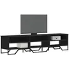 Image de vidaXL Meuble TV noir 180x34x41 cm bois d'ingÃ©nierie