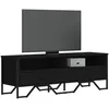 Image de vidaXL Meuble TV noir 122x34x41 cm bois d'ingÃ©nierie