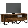 Image de vidaXL Meuble TV chÃªne fumÃ© 122x34x41 cm bois d'ingÃ©nierie