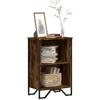 Image de Vidaxl BibliothÃ¨que ChÃªne FumÃ© 50x31x74,5 Cm Bois D'ingÃ©nierie