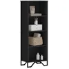 Image de vidaXL BibliothÃ¨que noir 50x31x137,5 cm bois d'ingÃ©nierie