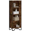 Image de Vidaxl BibliothÃ¨que ChÃªne FumÃ© 50x31x137,5 Cm Bois D'ingÃ©nierie