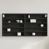 Image de vidaXL Armoire Ã  vitrine noir 100x8,5x50 cm bois d'ingÃ©nierie