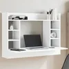 Image de vidaXL Bureau mural blanc 105x48x75 cm bois d'ingÃ©nierie