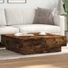 Image de vidaXL Table basse ChÃªne fumÃ© 90x90x28 cm Bois d'ingÃ©nierie