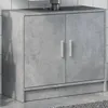 Image de vidaXL Armoire d'Ã©vier gris bÃ©ton 63x29x55 cm bois d'ingÃ©nierie