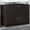 Image de vidaXL Armoire d'Ã©vier noir 78x37x59 cm bois d'ingÃ©nierie
