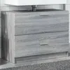 Image de vidaXL Armoire d'Ã©vier sonoma gris 78x37x59 cm bois d'ingÃ©nierie