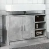Image de vidaXL Armoire d'Ã©vier gris bÃ©ton 90x29x55 cm bois d'ingÃ©nierie