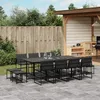 Image de Vidaxl Ensemble Ã Manger De Jardin Avec Coussins 13 Pcs Noir TextilÃ¨ne