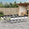 Image de Vidaxl Ensemble Ã Manger De Jardin Avec Coussins 15pcs Blanc TextilÃ¨ne