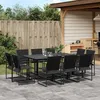Image de Vidaxl Ensemble Ã Manger De Jardin 11 Pcs Noir TextilÃ¨ne