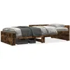Image de vidaXL Cadre de lit chÃªne fumÃ© 100x200 cm bois d'ingÃ©nierie