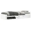 Image de vidaXL Cadre de lit sans matelas blanc 75x190 cm bois d'ingÃ©nierie