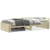 Image de vidaXL Cadre de lit sans matelas chÃªne sonoma 75x190 cm