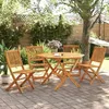 Image de Vidaxl Ensemble Ã Manger De Jardin Pliable 5 Pcs Bois Massif D?Acacia