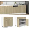 Image de Vidaxl Armoire De Plancher Tiroir ChÃªne Sonoma 80x46x81,5 Cm AgglomÃ©rÃ©