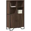 Image de vidaXL Buffet haut chÃªne marron 79,5x35,5x137,5 cm bois d'ingÃ©nierie