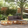 Image de Vidaxl Salon De Jardin Avec Coussins 4 Pcs Bois D'acacia Massif