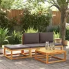 Image de Vidaxl Salon De Jardin Avec Coussins 4 Pcs Bois D'acacia Massif