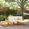 Image de Vidaxl Salon De Jardin Avec Coussins 4 Pcs Bois D'acacia Massif