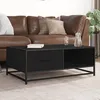 Image de vidaXL Table basse noir 90x57x35 cm bois d'ingÃ©nierie et mÃ©tal