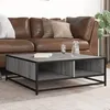 Image de vidaXL Table basse sonoma gris 80x80x30 cm bois d'ingÃ©nierie et mÃ©tal