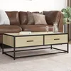 Image de Vidaxl Table Basse ChÃªne Sonoma 100x50x35cm Bois D'ingÃ©nierie Et MÃ©tal