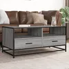 Image de vidaXL Table basse sonoma gris 100x50x45 cm bois d'ingÃ©nierie et mÃ©tal