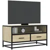 Image de Vidaxl Meuble Tv ChÃªne Sonoma 80x34,5x40 Cm Bois D'ingÃ©nierie Et MÃ©tal