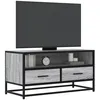 Image de vidaXL Meuble TV sonoma gris 80x34,5x40 cm bois d'ingÃ©nierie et mÃ©tal