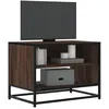 Image de vidaXL Meuble TV chÃªne marron 61x40x46 cm bois d'ingÃ©nierie et mÃ©tal