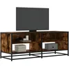 Image de Vidaxl Meuble Tv ChÃªne FumÃ© 120,5x40x46 Cm Bois D'ingÃ©nierie Et MÃ©tal