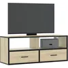 Image de Vidaxl Meuble Tv ChÃªne Sonoma 100x31x39,5cm Bois D'ingÃ©nierie Et MÃ©tal