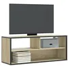 Image de Vidaxl Meuble Tv ChÃªne Sonoma 100x31x39,5cm Bois D'ingÃ©nierie Et MÃ©tal