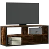 Image de Vidaxl Meuble Tv ChÃªne FumÃ© 100x31x39,5 Cm Bois D'ingÃ©nierie Et MÃ©tal