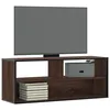 Image de vidaXL Meuble TV chÃªne marron 100x31x39,5cm bois d'ingÃ©nierie et mÃ©tal