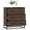Image de vidaXL Buffet chÃªne marron 68x35x76 cm bois d'ingÃ©nierie et mÃ©tal