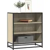 Image de vidaXL Buffet chÃªne sonoma 68x35x76 cm bois d'ingÃ©nierie et mÃ©tal