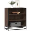 Image de vidaXL Buffet chÃªne marron 68x35x76 cm bois d'ingÃ©nierie et mÃ©tal