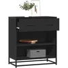 Image de vidaXL Buffet noir 68x35x76 cm bois d'ingÃ©nierie