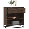 Image de vidaXL Buffet chÃªne marron 68x35x76 cm bois d'ingÃ©nierie