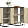 Image de vidaXL Buffet chÃªne sonoma 92x35x76 cm bois d'ingÃ©nierie