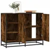 Image de vidaXL Buffet chÃªne fumÃ© 92x35x76 cm bois d'ingÃ©nierie