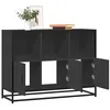 Image de VidaXL Buffet noir 100x35x76 cm bois d'ingÃ©nierie