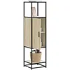 Image de Vidaxl Buffet Haut ChÃªne Sonoma 35,5x35x139 Cm Bois D'ingÃ©nierie MÃ©tal