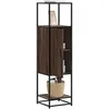 Image de vidaXL Buffet haut chÃªne marron 35,5x35x139 cm bois d'ingÃ©nierie mÃ©tal