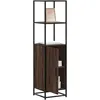 Image de vidaXL Buffet haut chÃªne marron 35,5x35x139 cm bois d'ingÃ©nierie mÃ©tal